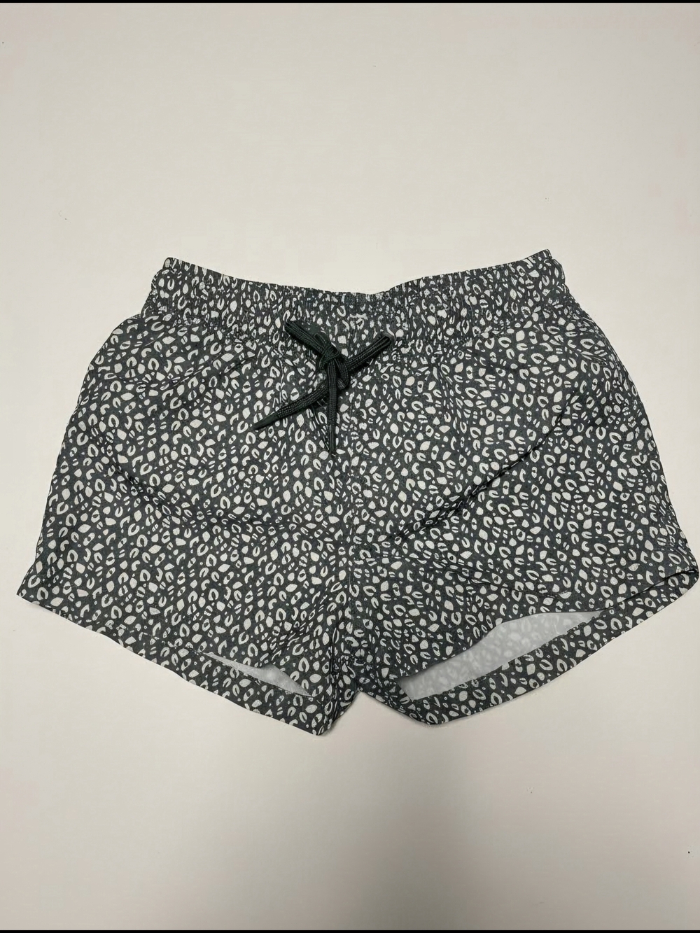 Zara Kids Swim Trunks in Olive And Cream
